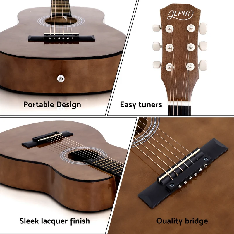 Alpha 31" Steel String Acoustic Guitar Portable