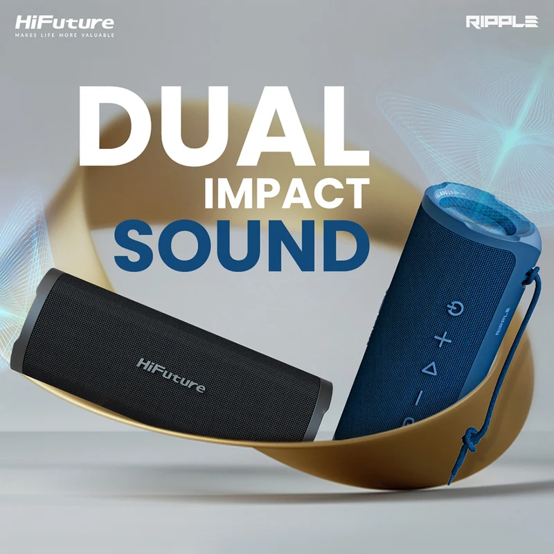 HiFuture Ripple 20W Portable Bluetooth Speaker (Black)