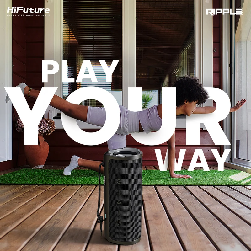 HiFuture Ripple 20W Portable Bluetooth Speaker (Black)