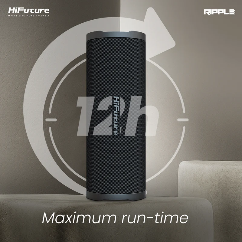 HiFuture Ripple 20W Portable Bluetooth Speaker (Black)