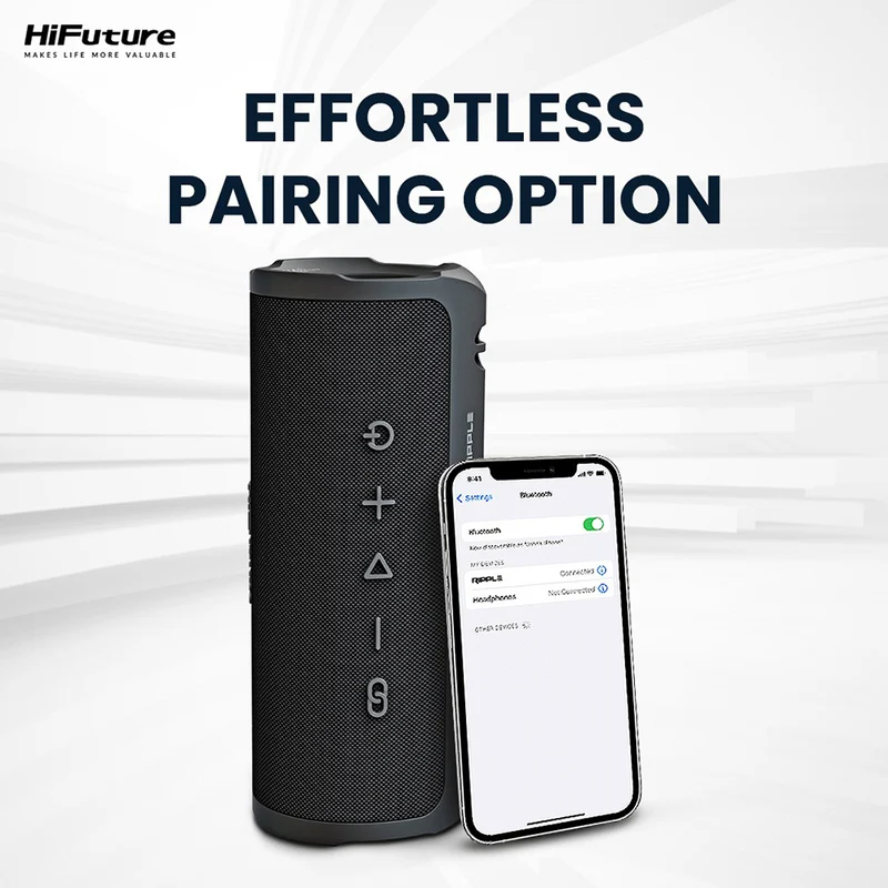 HiFuture Ripple 20W Portable Bluetooth Speaker (Red)