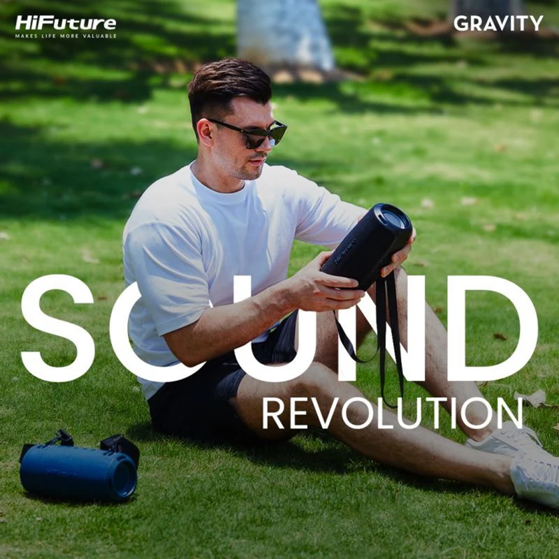 HiFuture Gravity 45W Portable Bluetooth Speaker with LED Lights (Blue)