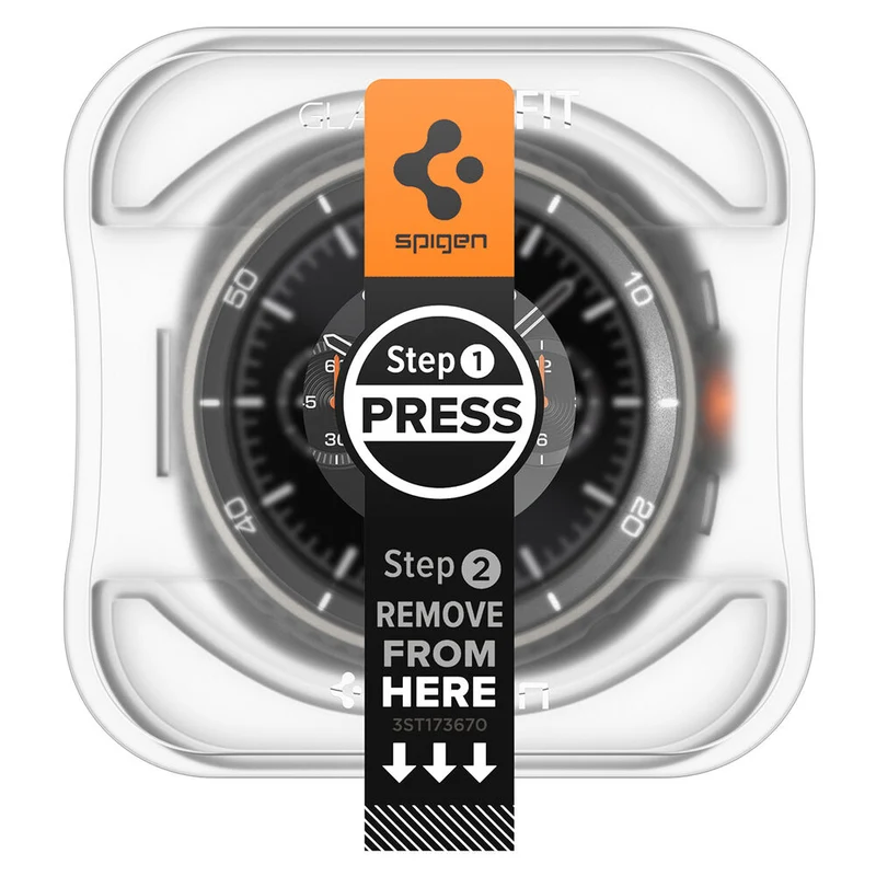 Spigen Galaxy Watch 8 Classic 46mm GLAS.tR EZ Fit Glass Screen Protector 2PCS (Clear)