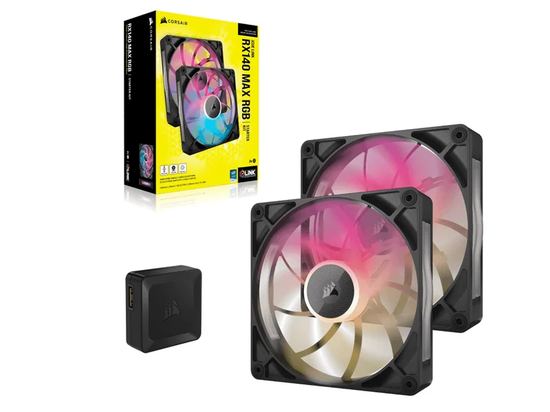 Corsair iCUE LINK RX140 140mm MAX RGB PWM Fan - 2 Pack (CO-9051036-WW)
