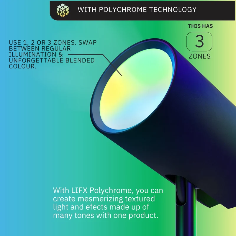 LIFX SuperColour Smart LED Outdoor Spotlight - IP66 (Black)