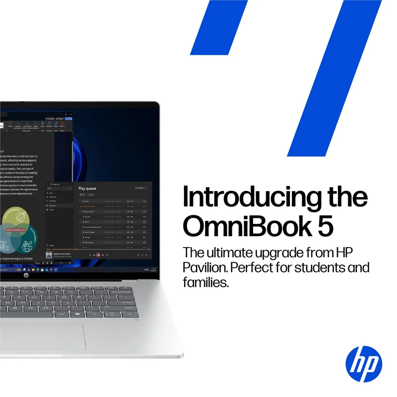 HP OmniBook 5 14" WUXGA OLED Touch Copilot+ AI PC Laptop (Snapdragon X1/512GB/16GB)[Ex-Display]