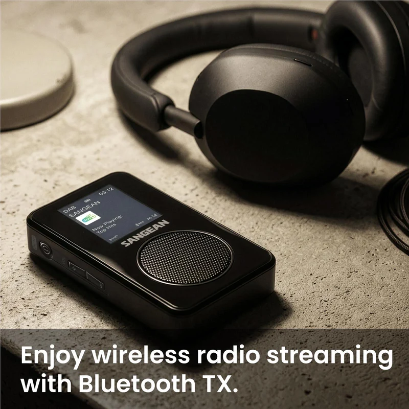 Sangean DPR35BT DBA+ Pocket Radio with Bluetooth (Black)