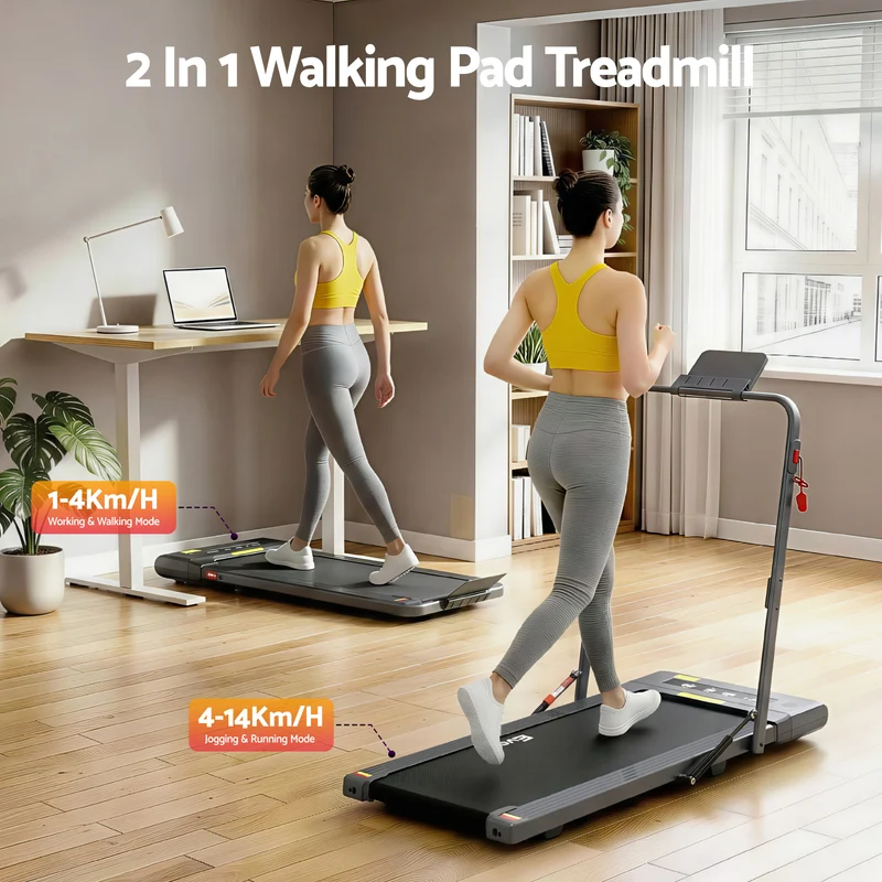Everfit Treadmill Electric Walking Pad Under Desk Home Gym Fitness 400mm (Grey)