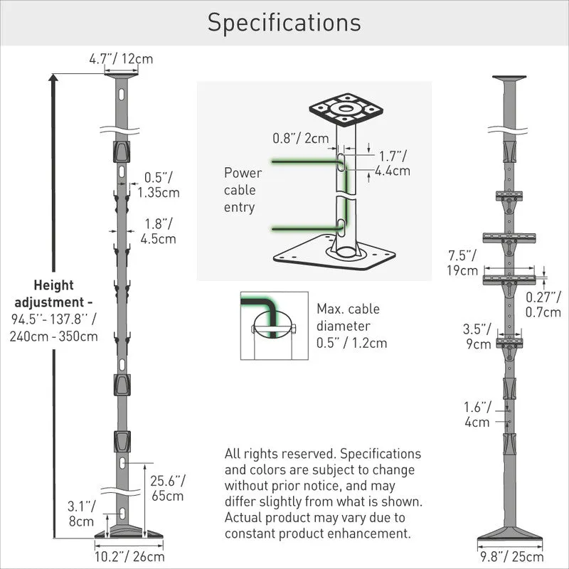 Barkan EV350FC 350cm EV Charging Station Column