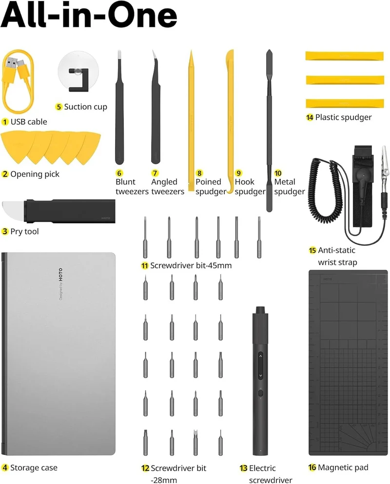Hoto Electric Precision Screwdriver Kit Pro (48-in-1)