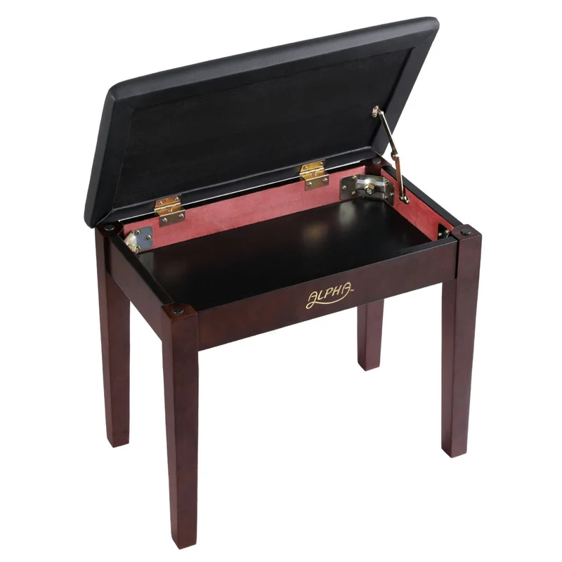 Alpha Piano Bench Stool with Storage Wooden PU Leather