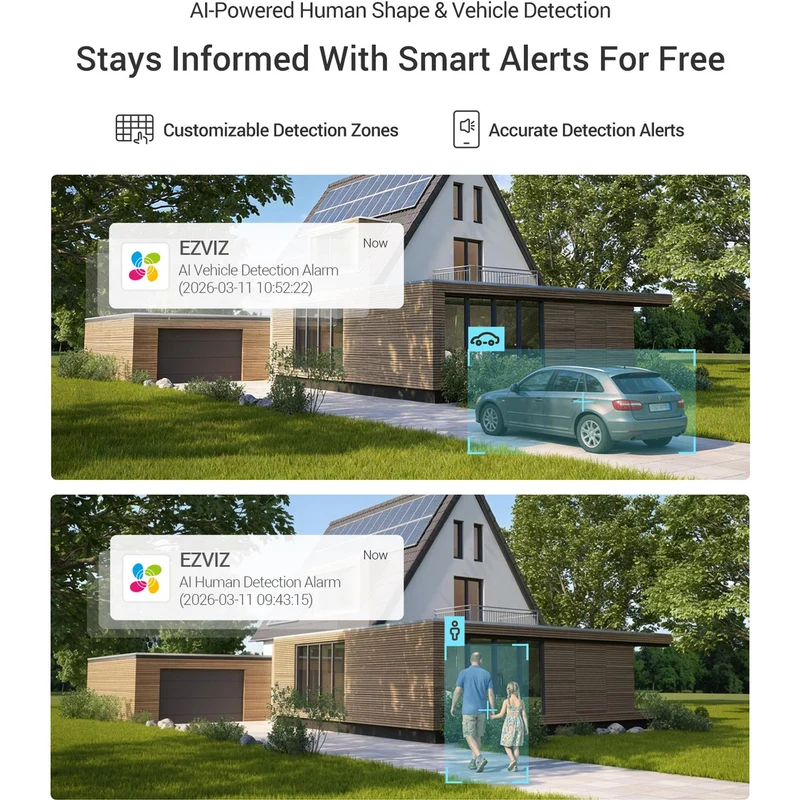 EZVIZHB8 LITE 3K Security Camera with Solar Panel