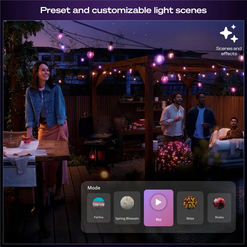 Philips Hue Festavia Hue 20 Bulb Globe String Lights (14m)