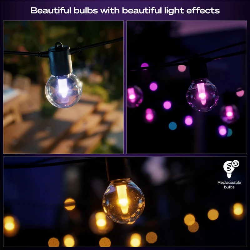 Philips Hue Festavia Hue 20 Bulb Globe String Lights (14m)