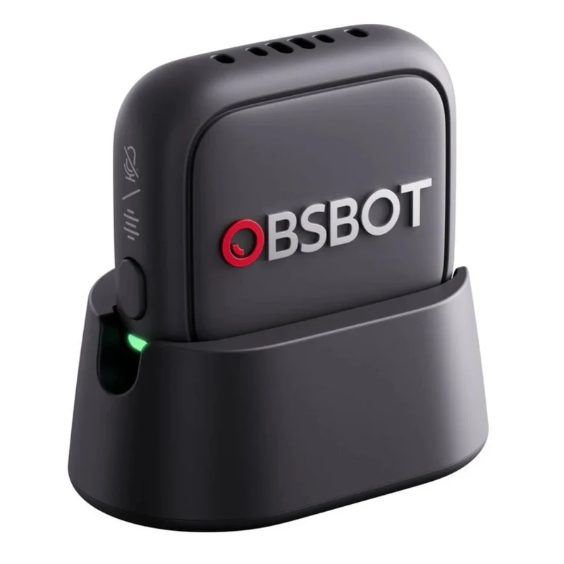 OBSBOT Tiny 3 AI-Powered Spatial Audio 4K PTZ Webcam with VOX SE Mic Combo - Black