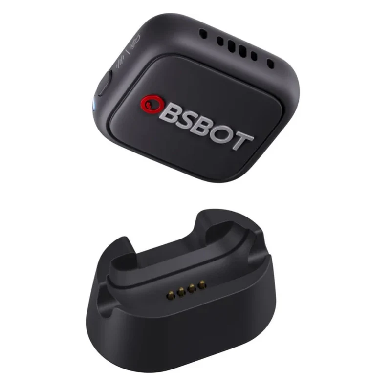 OBSBOT Tiny 3 AI-Powered Spatial Audio 4K PTZ Webcam with VOX SE Mic Combo - Black