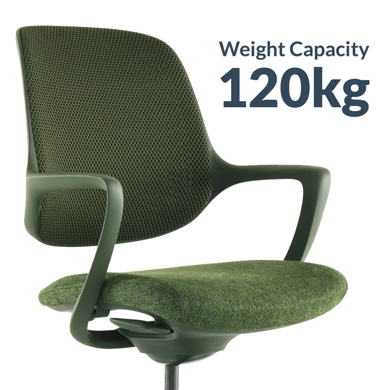 Desky Evoque Low Back Office Chair - Dark Green / Yes
