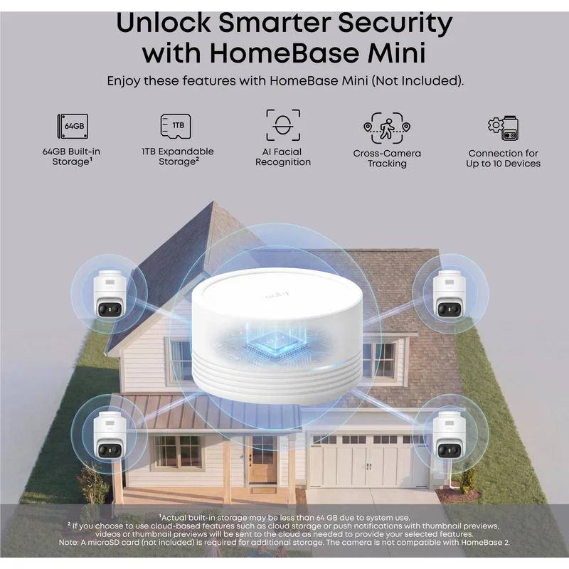 eufyCam C37 2K Pan-Tilt-Zoom Security System (2 Pack)