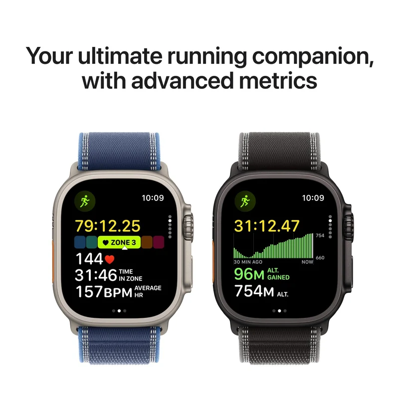 Apple Watch Ultra 3 49mm Black Titanium Case GPS + Cellular Milanese Loop (Small)