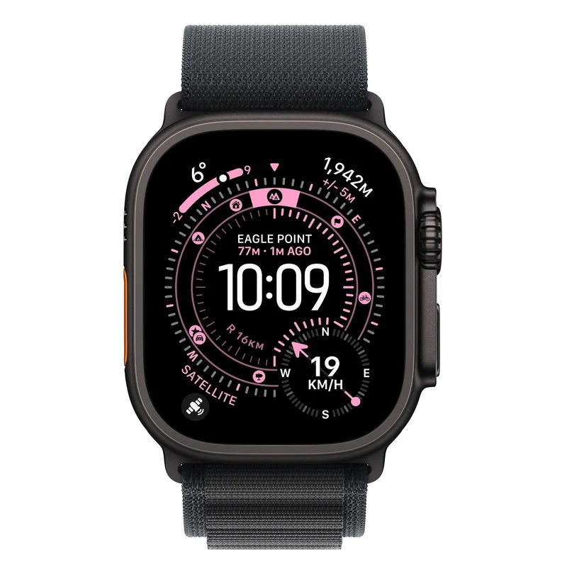 Apple Watch Ultra 3 49mm Black Titanium Case GPS + Cellular Black Alpine Loop (Large)