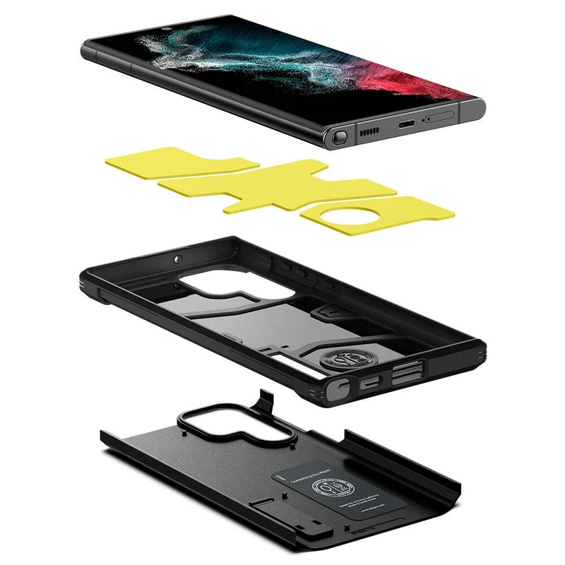 Spigen Samsung Galaxy S22 Ultra Tough Armor Case - Black