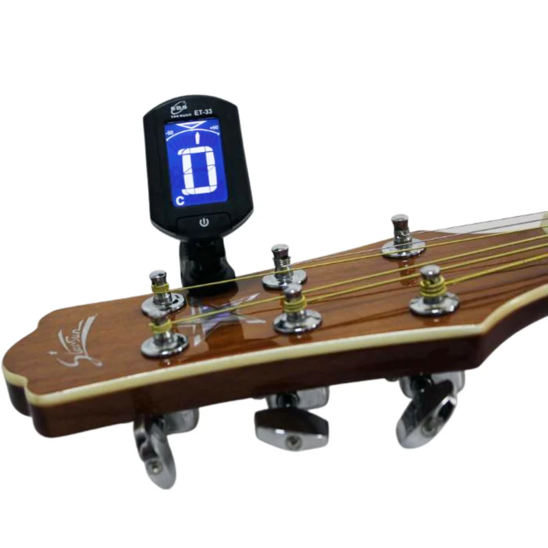 Axiom Electronic Digital Clip On Tuner for Guitar, Bass, Ukulele and Violin