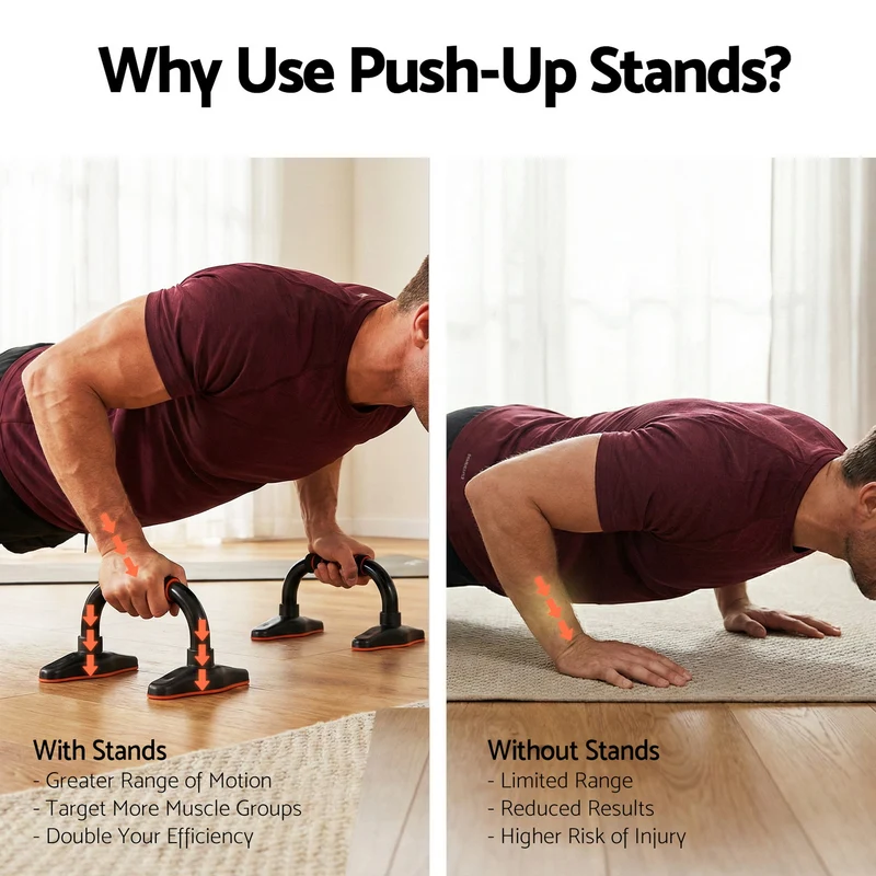 Everfit Push Up Bars Stands Parallel Handles Home Gym Fitness Strength Training
