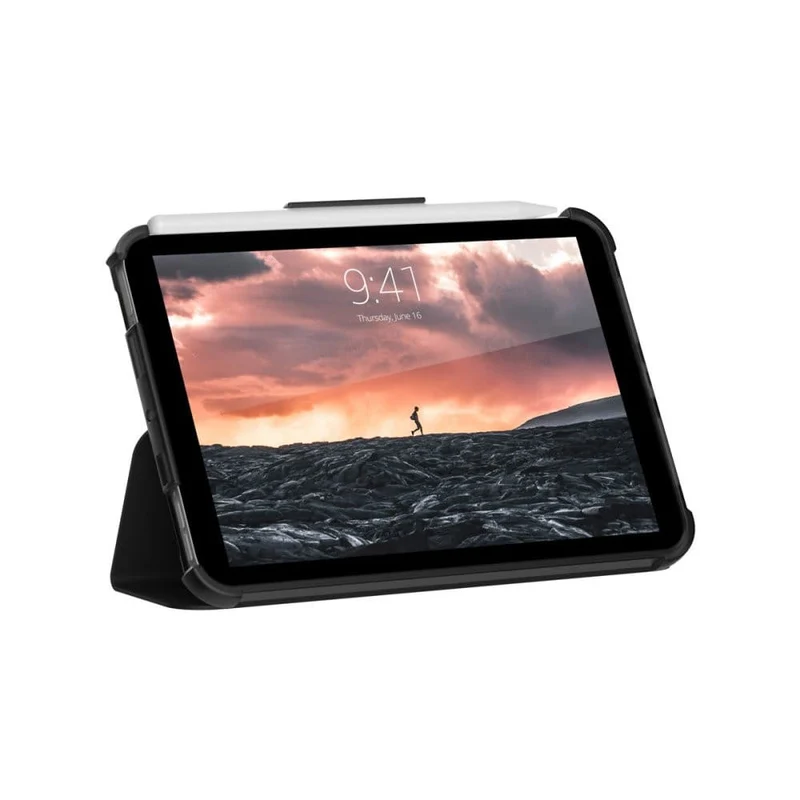 Urban Armour Gear Plyo Folio Case For iPad Mini Gen 6 2021 (Black/Ice)