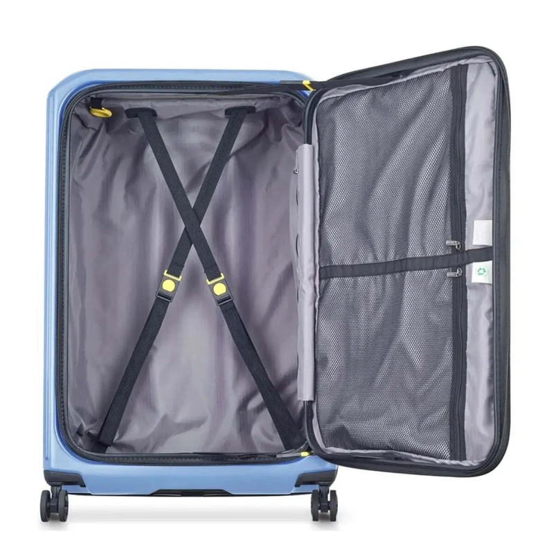 Delsey Securtime Zip 76 cm Top Opening 4-Wheel Expandable Suitcase - Lavender Blue