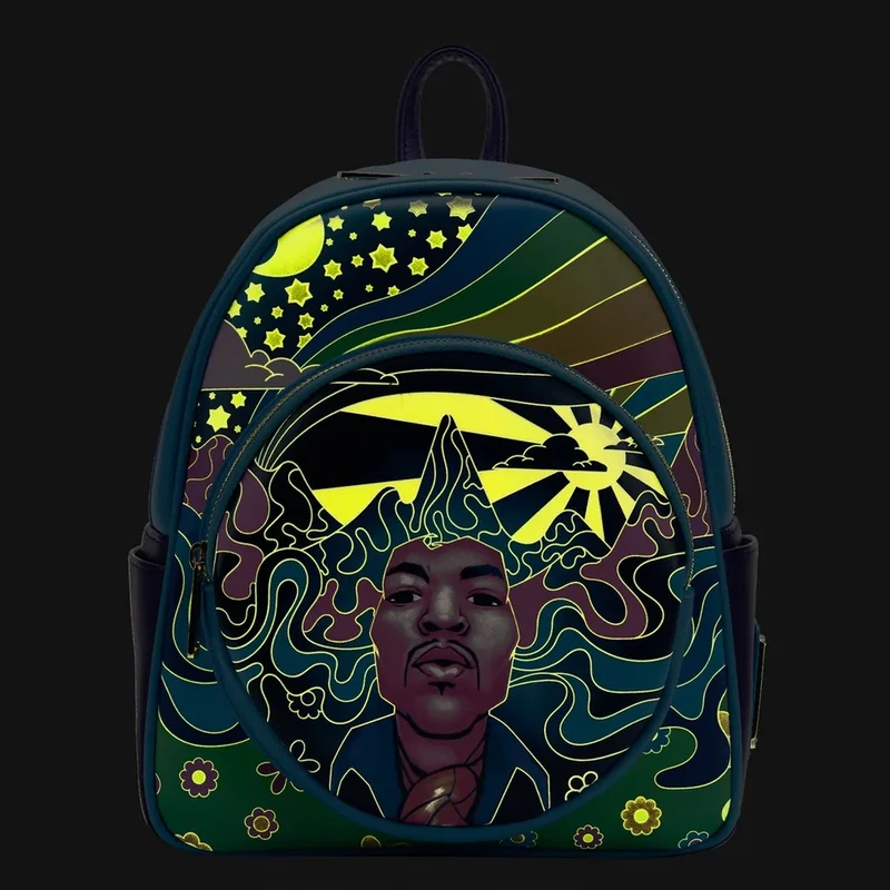 Loungefly Jimi Hendrix - Psychadelic Landscape Glow Mini Backpack