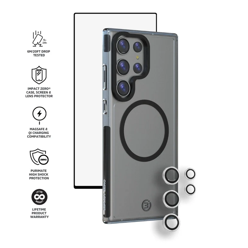 Impact Zero® Premium Case, Screen & Lens Protector Bundle for Samsung GS24, GS24 Plus & GS24 Ultra