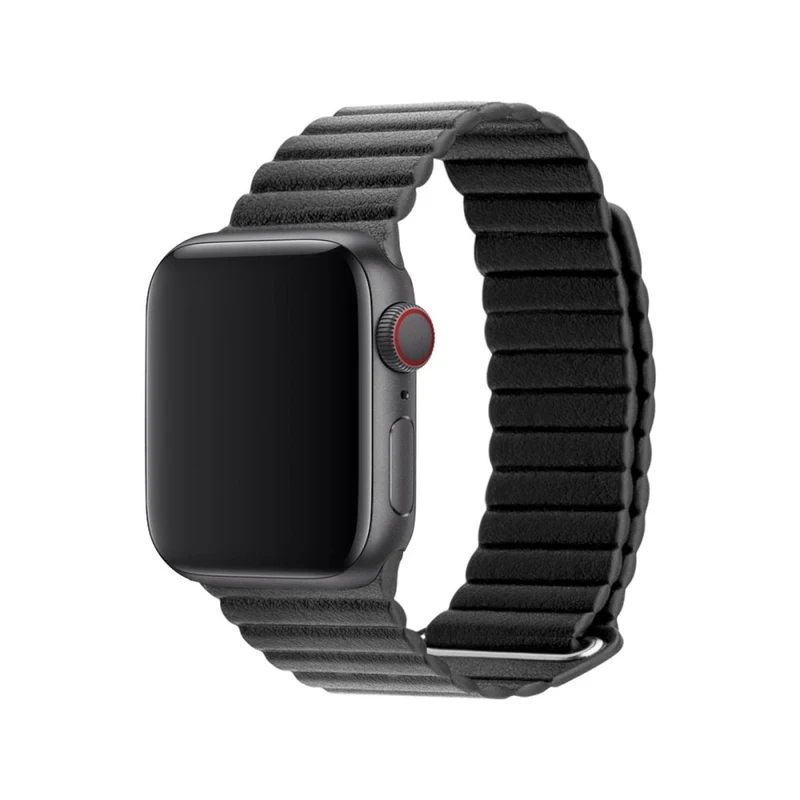 3SIXT Apple Watch Band - Leather Loop - 38/40mm - Black