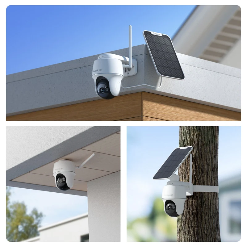 Reolink Argus PT Ultra 4K Pan Tilt Wireless Automatic Tracking Battery Security Camera (White)