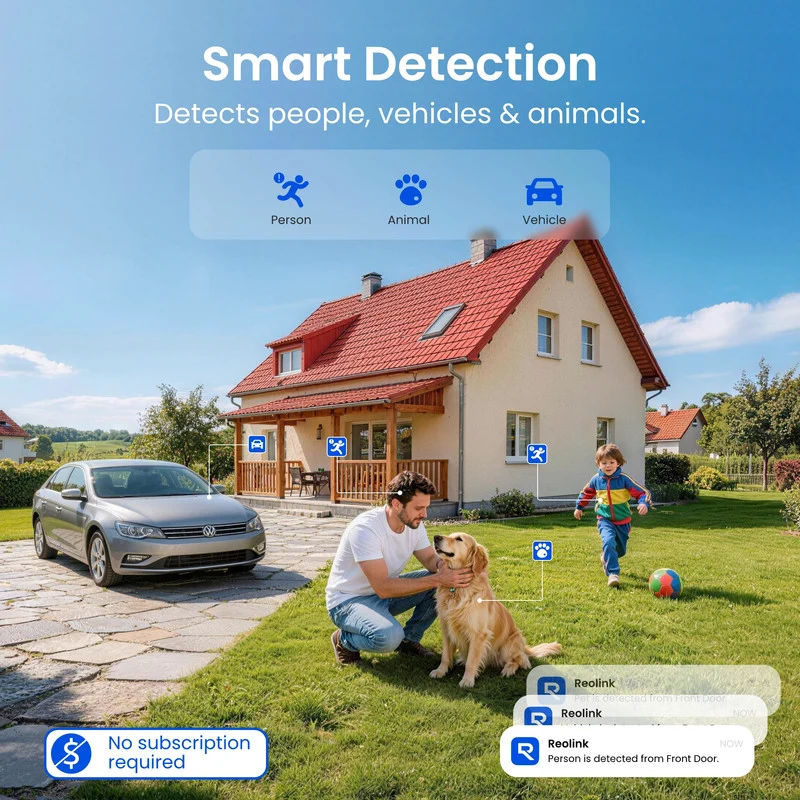 Reolink Argus PT Ultra 4K Pan Tilt Wireless Automatic Tracking Battery Security Camera (Black)