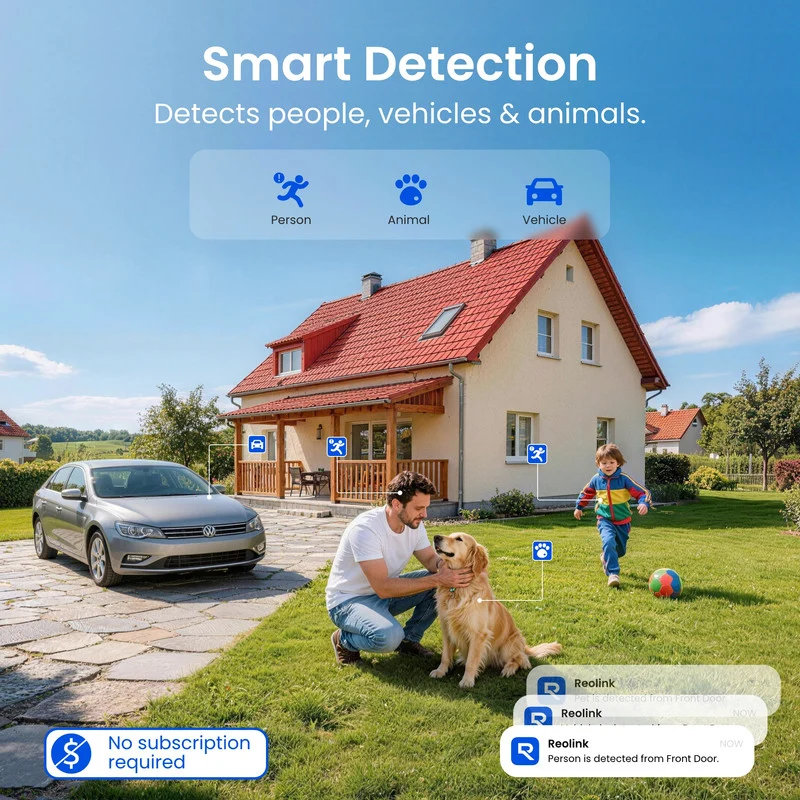 Reolink Argus PT Ultra 4K Pan Tilt Automatic Tracking Battery Security Camera+Solar Panel