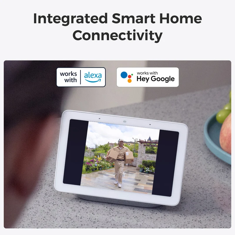 Reolink 2K 4MP Battery Video Doorbell Smart Detection Chime (White)