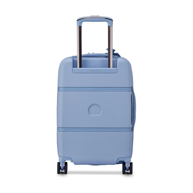 Delsey Chatelet Air 2.0 Carry On 4 Wheel Suitcase with TSA Lock Light Blue 55 cm