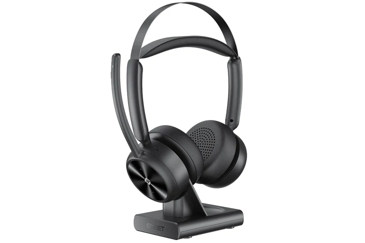 eMeet GeniusCall HS80 Wireless On-Ear Headset with Charging Base