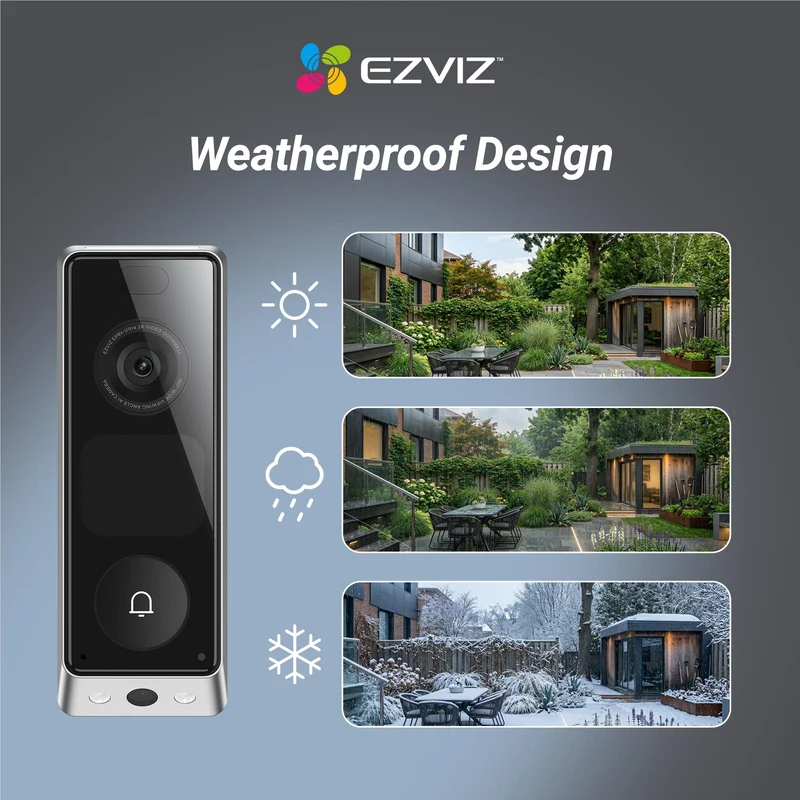 EZVIZ EP8 Ultra Dual Camera Video Doorbell with Chime