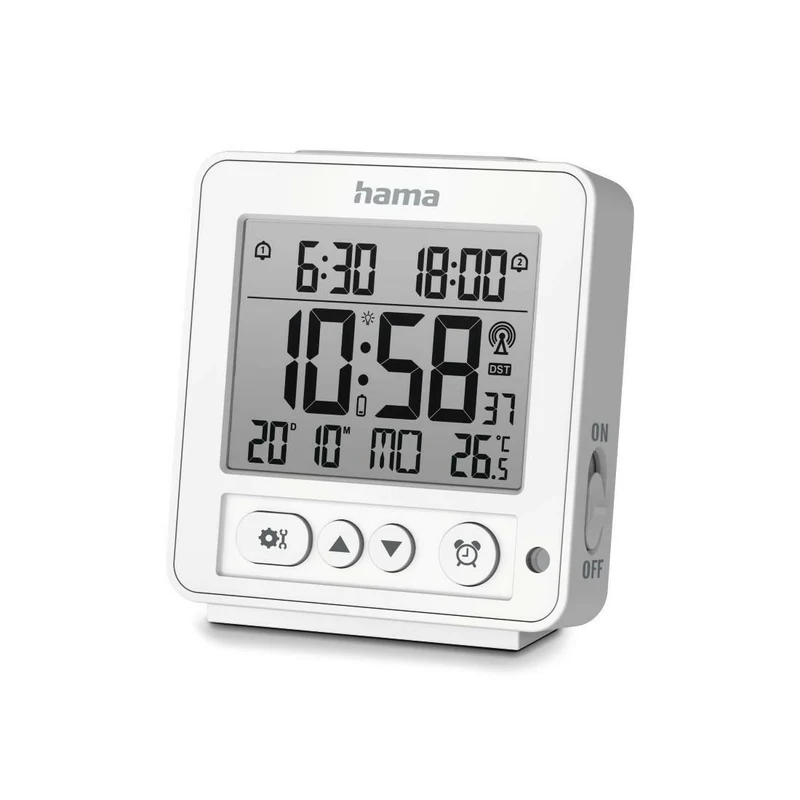Hama Rhodos Funkwecker LCD Weiß 00185894