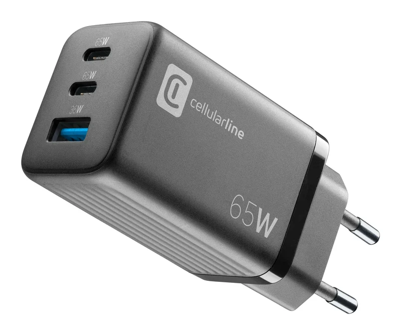 Cellularline 65W GaN USB Charger | Super Fast Charger - PD