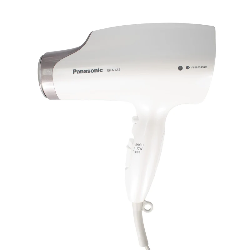 Panasonic EH-NA67-W Nanoe Salon Hair Dryer with Oscillating QuickDry Nozzle (White)