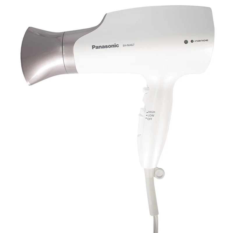 Panasonic EH-NA67-W Nanoe Salon Hair Dryer with Oscillating QuickDry Nozzle (White)