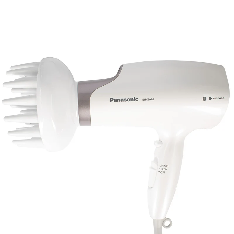 Panasonic EH-NA67-W Nanoe Salon Hair Dryer with Oscillating QuickDry Nozzle (White)