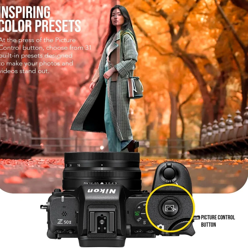 Nikon Z50 II 20.9 MP DX-Format Lightweight and Compact Mirrorless Camera with 16-50mm Lens Bundle with Nikon FTZ II Mount Adapter (2 Items)