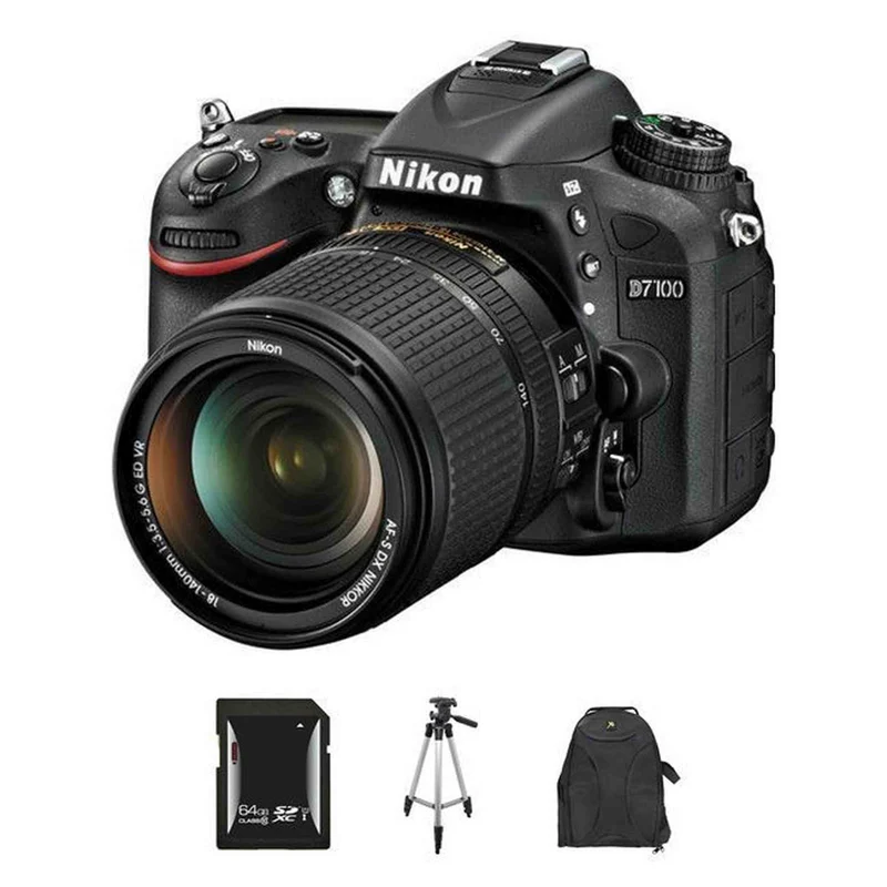 Nikon D7100 DSLR Camera w/18-140mm Lens 64GB Kit