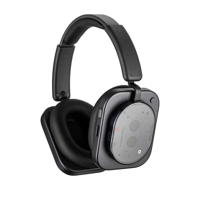 Nothing Headphone (1) Hybrid Active Noise Cancelling Headphones, Wireless Over Ear Headphones with 6 MICS, Personalized Spatial Audio, Tuning by KEF, Up to 80 Hours Playtime, Bluetooth Headset Black