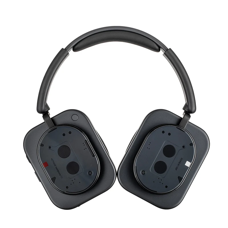 Nothing Headphone (1) Hybrid Active Noise Cancelling Headphones, Wireless Over Ear Headphones with 6 MICS, Personalized Spatial Audio, Tuning by KEF, Up to 80 Hours Playtime, Bluetooth Headset Black