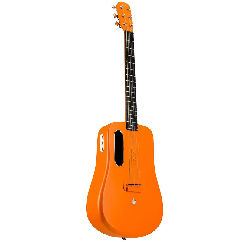 LAVA ME 2 36 inch Carbon Fiber Guitar with effects Acoustic Electric Guitar with Picks Hard Case (Freeboost-Orange)