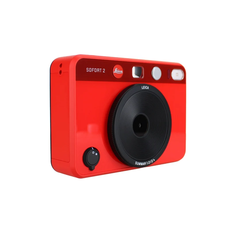 Leica Sofort 2 Digital and Instant Photo Camera with LCD Display, Two Shutter Releases, 10 Lens Effects, and Leica FOTOS App Support (Red)